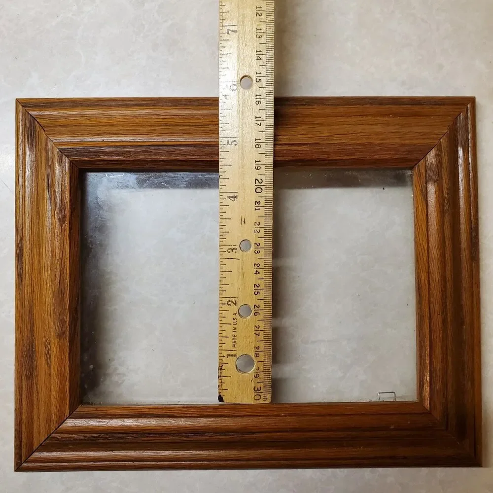 Wooden Frame With Mitered Corner Joints Multi-tiered Molded Edge